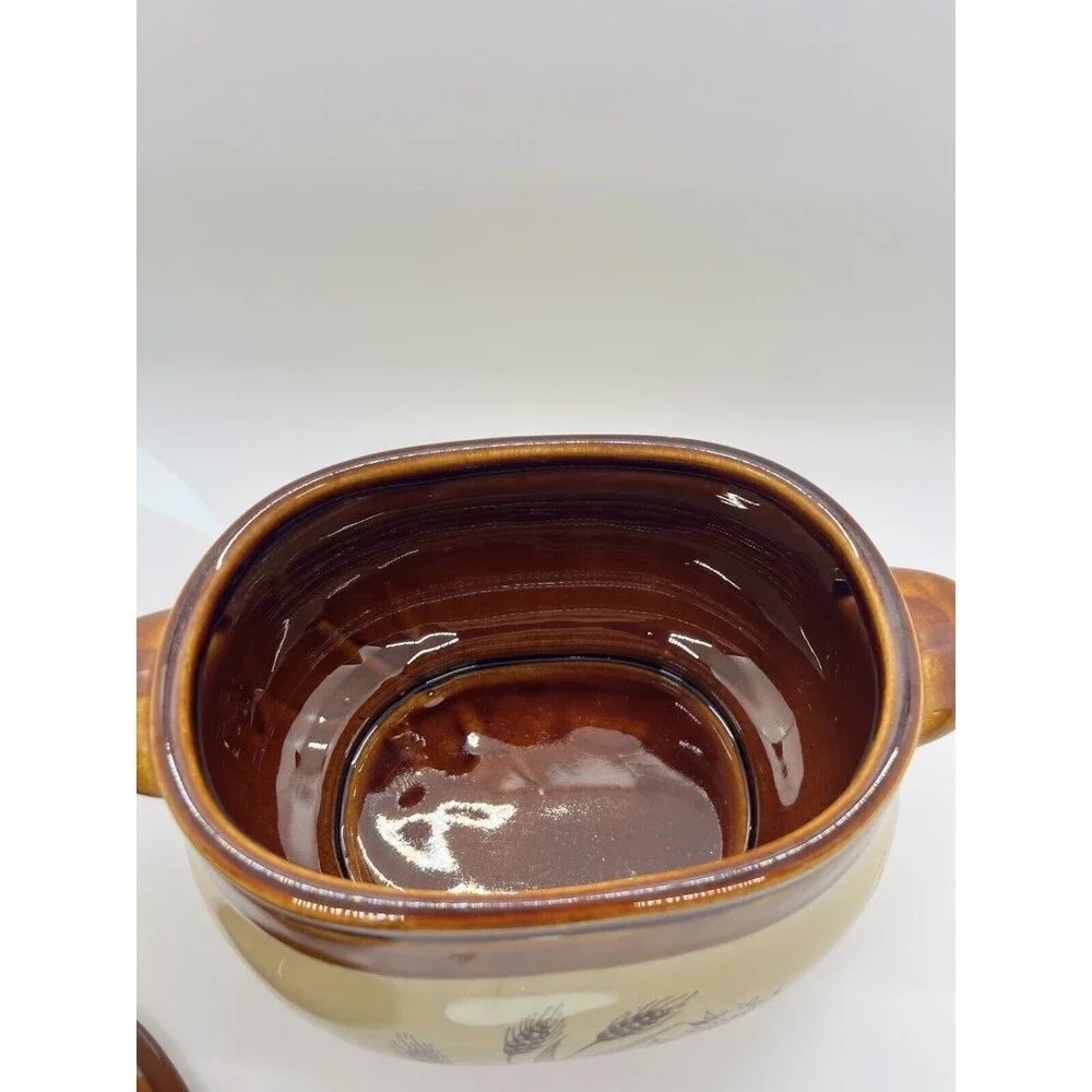 Vintage Oven Proof Country Wheat Gravy Tureen with Lid (No Ladel)